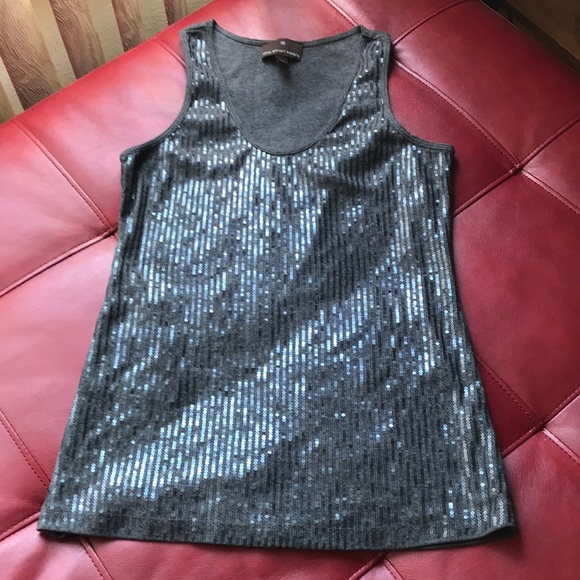 Fenn Wright Manson Tops - Gray sequins tank top
